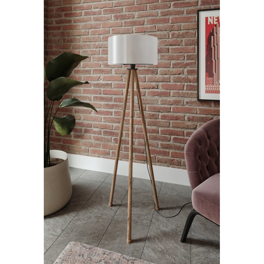 Gulvlampe 1xE27/40W/230V beige/hvid