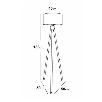 Gulvlampe 1xE27/40W/230V beige/hvid