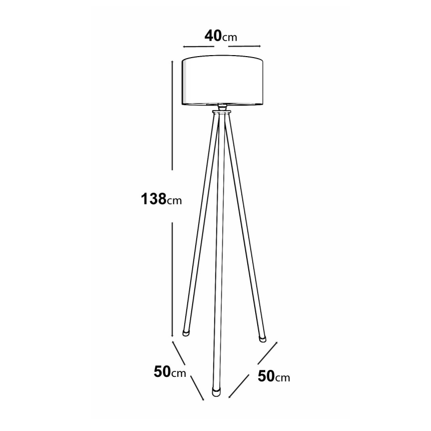 Gulvlampe 1xE27/40W/230V beige/hvid