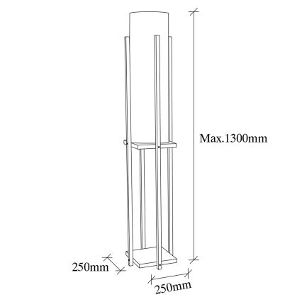 Gulvlampe 1xE27/40W/230V hvid