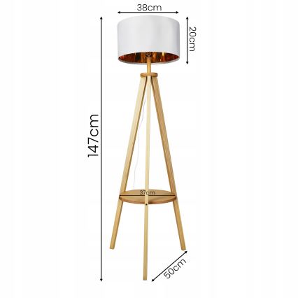 Gulvlampe 1xE27/40W/230V hvid