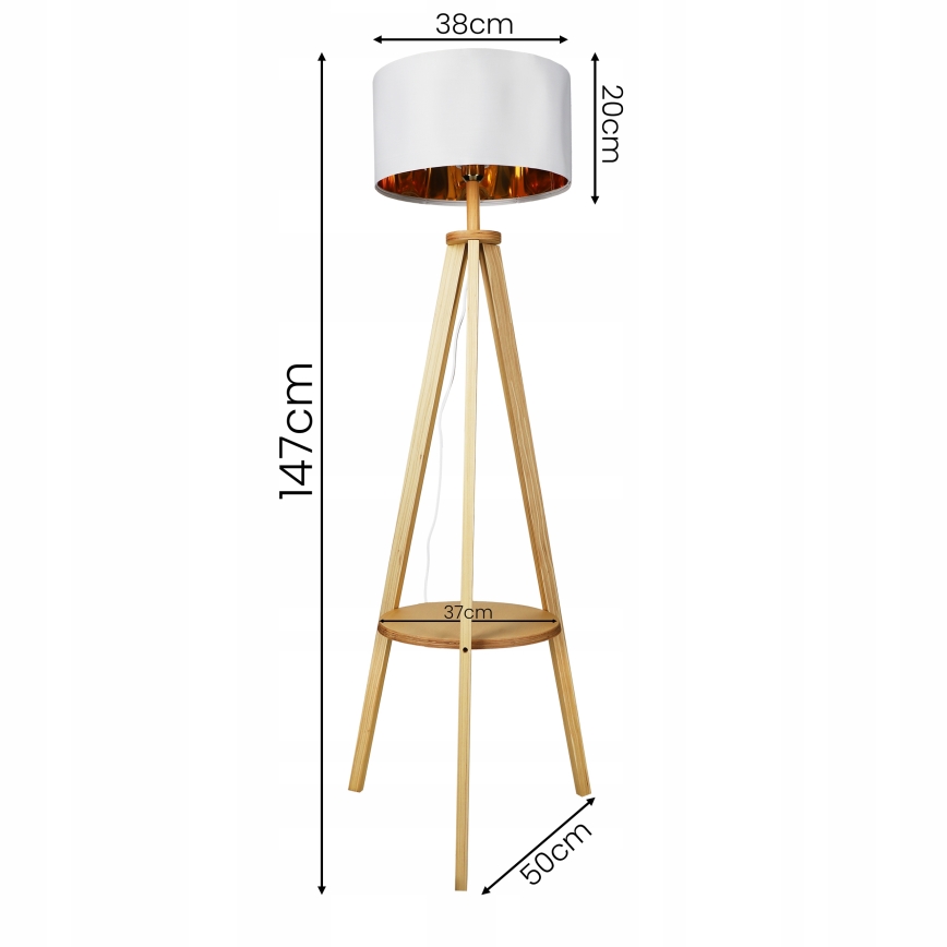 Gulvlampe 1xE27/40W/230V hvid