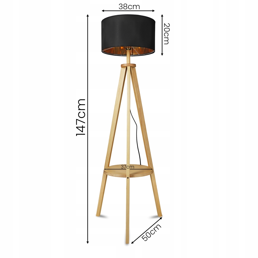 Gulvlampe 1xE27/40W/230V sort