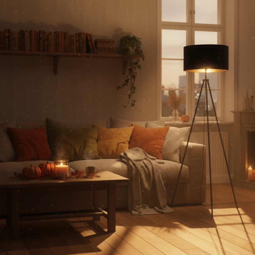 Gulvlampe 1xE27/40W/230V sort