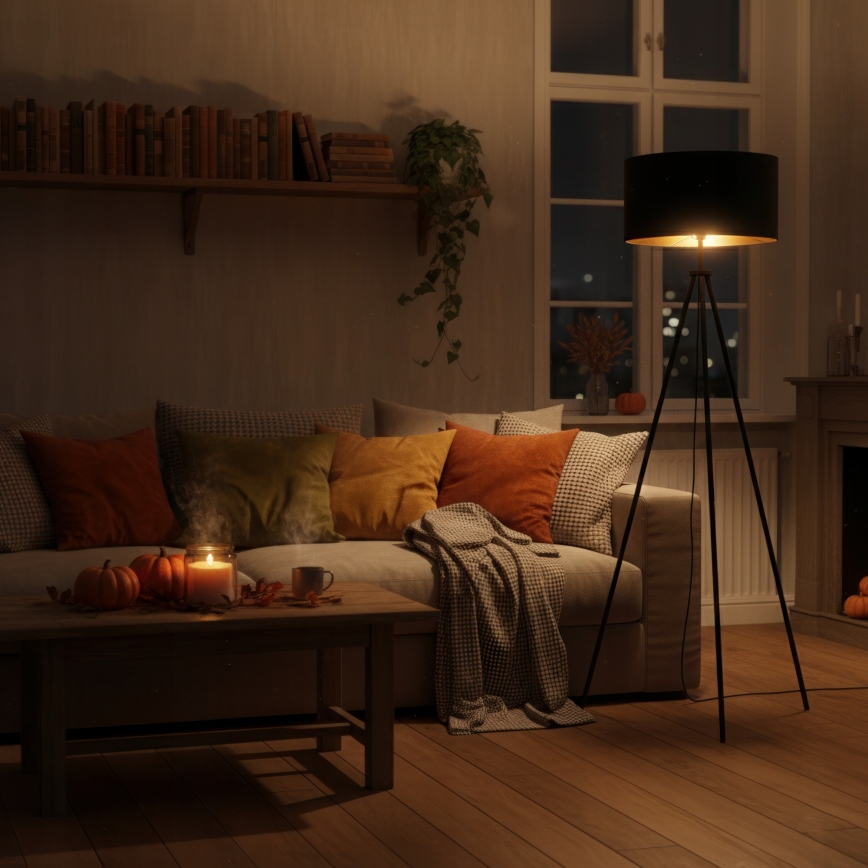 Gulvlampe 1xE27/40W/230V sort