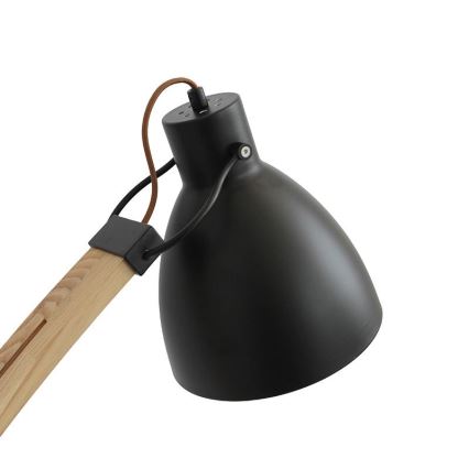 Gulvlampe 1xE27/60W/230V asketræ/sort