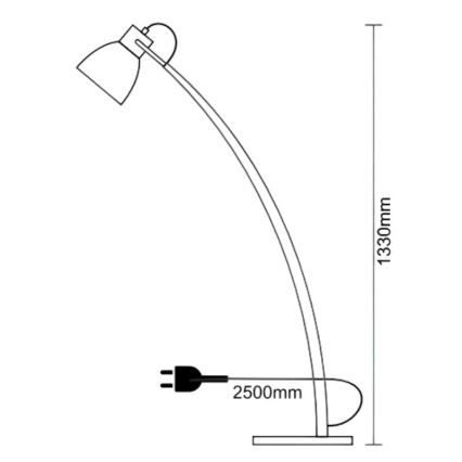 Gulvlampe 1xE27/60W/230V asketræ/sort
