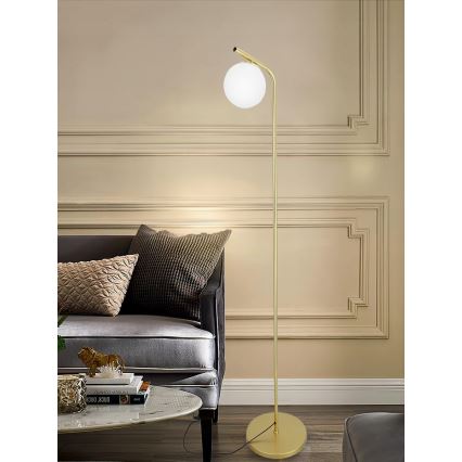 Gulvlampe 1xG9/40W/230V guld/hvid