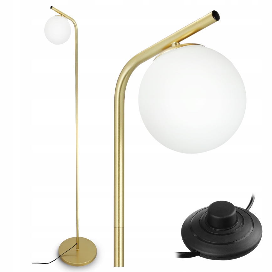 Gulvlampe 1xG9/40W/230V guld/hvid