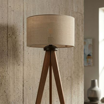 Gulvlampe AIDA 1xE27/15W/230V egetræ/raffia
