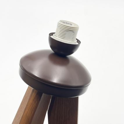 Gulvlampe AIDA 1xE27/15W/230V egetræ/raffia