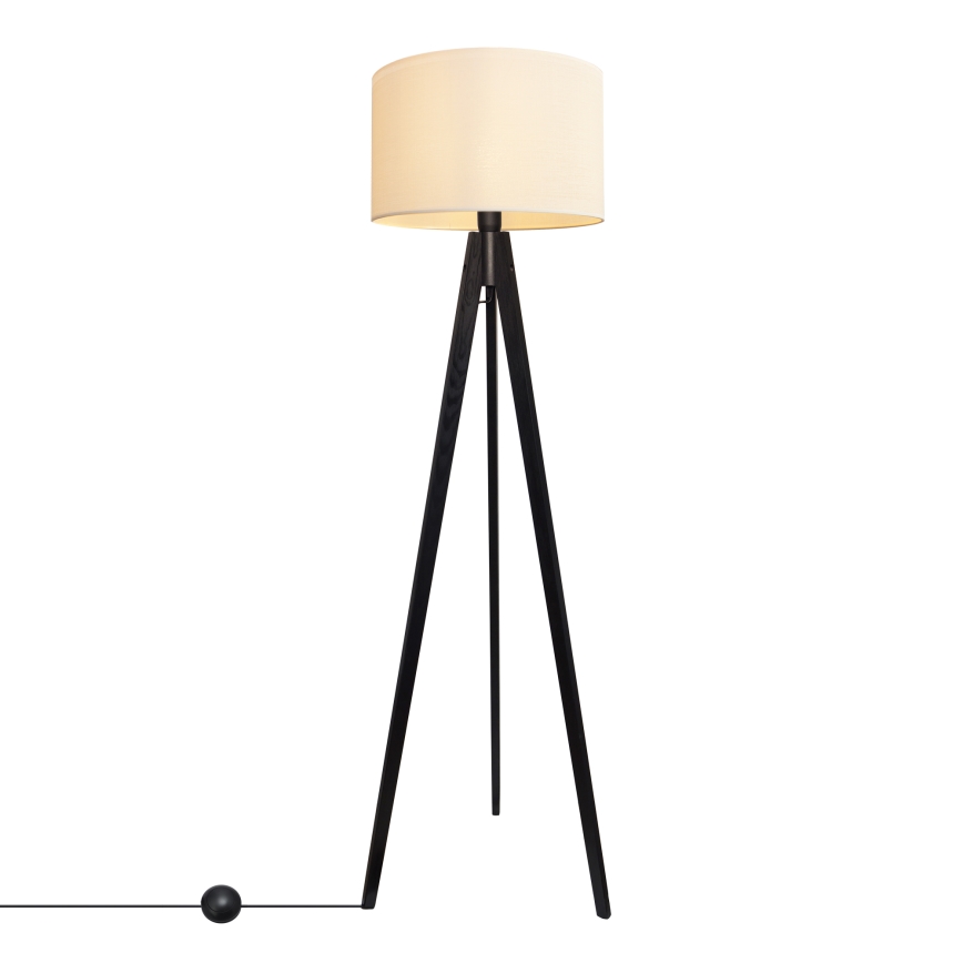 Gulvlampe ALBA 1xE27/15W/230V cremefarvet/fyrretræ