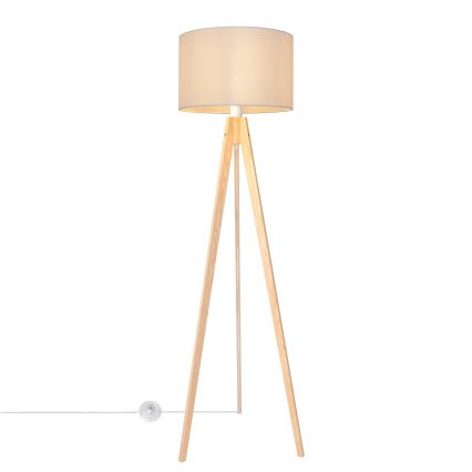 Gulvlampe ALBA 1xE27/15W/230V hvid/fyrretræ