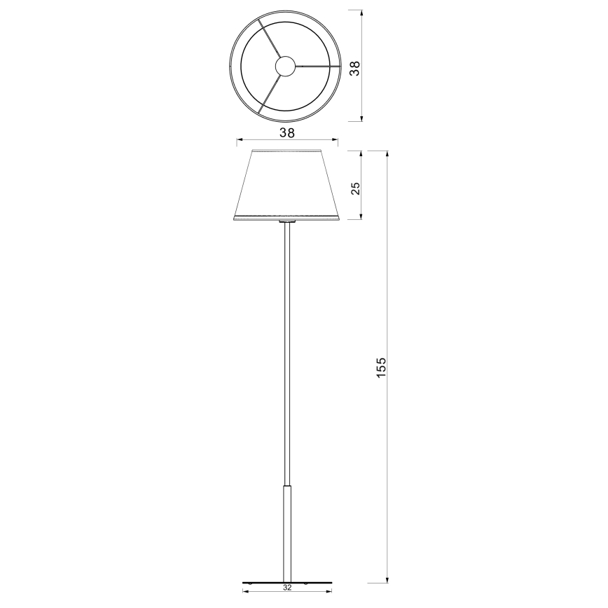 Gulvlampe ARDEN 1xE27/15W/230V beige