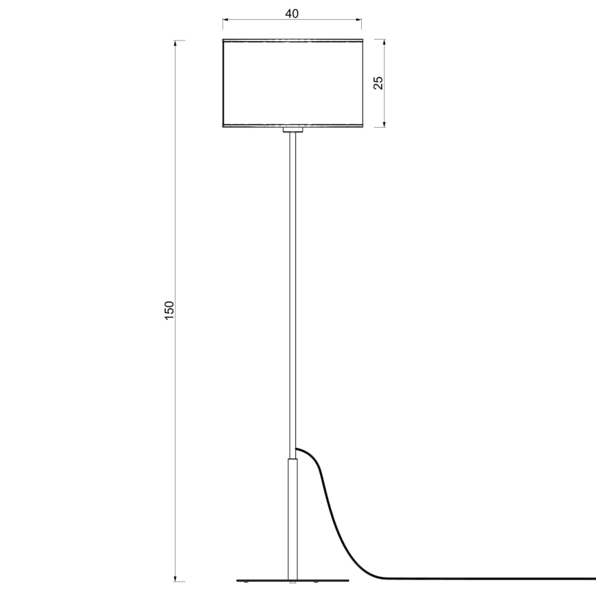 Gulvlampe ARDEN 1xE27/15W/230V beige