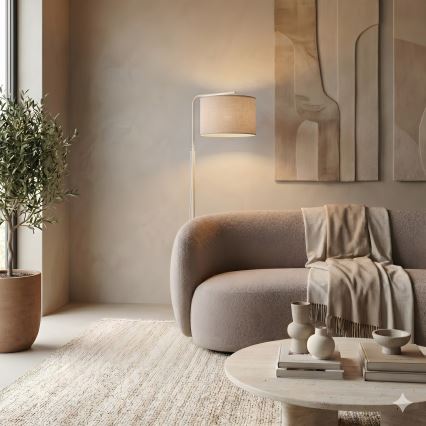 Gulvlampe ARDEN 1xE27/15W/230V beige