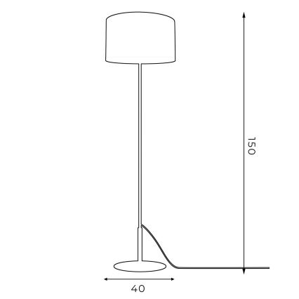 Gulvlampe ARDEN 1xE27/60W/230V grøn/gylden