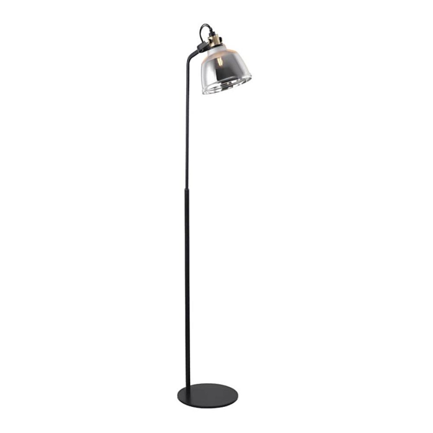 Gulvlampe ASGARD 1xE27/11W/230V grå/sort/gylden