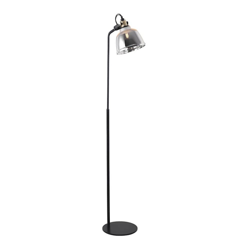 Gulvlampe ASGARD 1xE27/11W/230V grå/sort/gylden