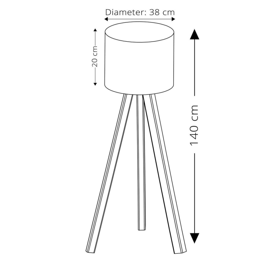 Gulvlampe AYD 1xE27/40W/230V blå/beige