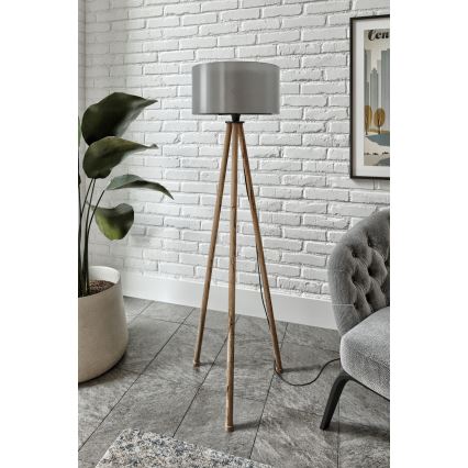 Gulvlampe AYD 1xE27/40W/230V brun/grå