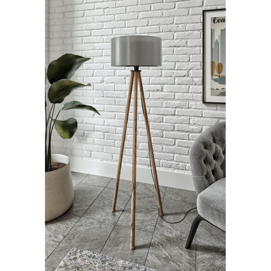 Gulvlampe AYD 1xE27/40W/230V brun/grå