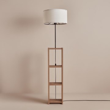 Gulvlampe AYD 1xE27/40W/230V brun/hvid