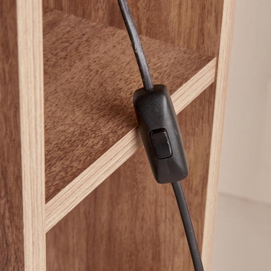 Gulvlampe AYD 1xE27/40W/230V brun/hvid