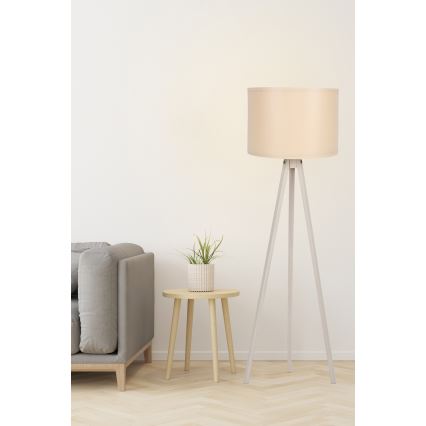 Gulvlampe AYD 1xE27/60W/230V cremefarvet/beige