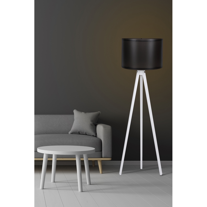 Gulvlampe AYD 1xE27/60W/230V sort/hvid