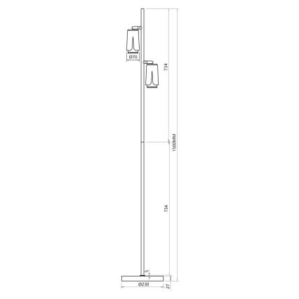 Gulvlampe BLOMST 2xGU10/8W/230V hvid