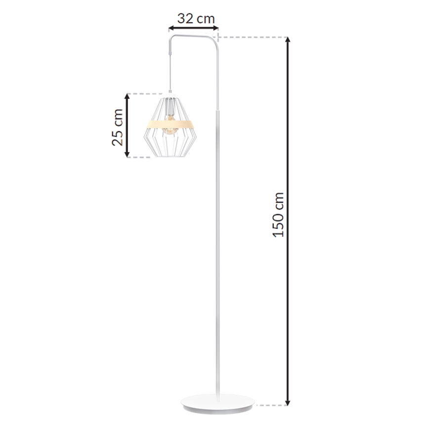 Gulvlampe CLIF 1xE27/60W/230V