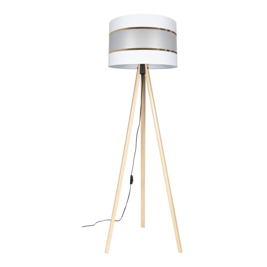Gulvlampe CORAL 1xE27/60W/230V beige/hvid/guld