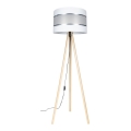 Gulvlampe CORAL 1xE27/60W/230V beige/hvid/mat krom