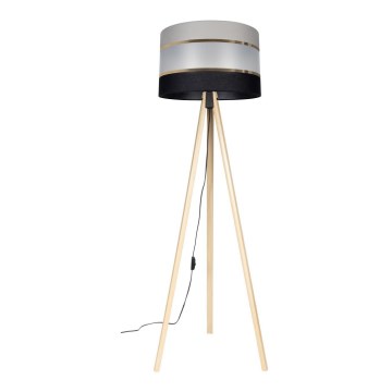 Gulvlampe CORAL 1xE27/60W/230V beige/sort/grå/guld