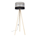 Gulvlampe CORAL 1xE27/60W/230V beige/sort/grå/guldfarvet