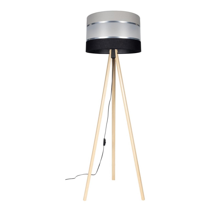 Gulvlampe CORAL 1xE27/60W/230V beige/sort/grå/mat krom