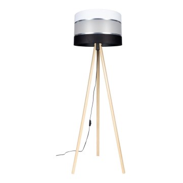 Gulvlampe CORAL 1xE27/60W/230V beige/sort/hvid/mat krom