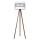 Gulvlampe CORAL 1xE27/60W/230V brun/hvid/guldfarvet