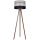 Gulvlampe CORAL 1xE27/60W/230V brun/sort/grå/guldfarvet