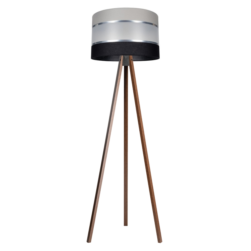 Gulvlampe CORAL 1xE27/60W/230V brun/sort/grå/mat krom