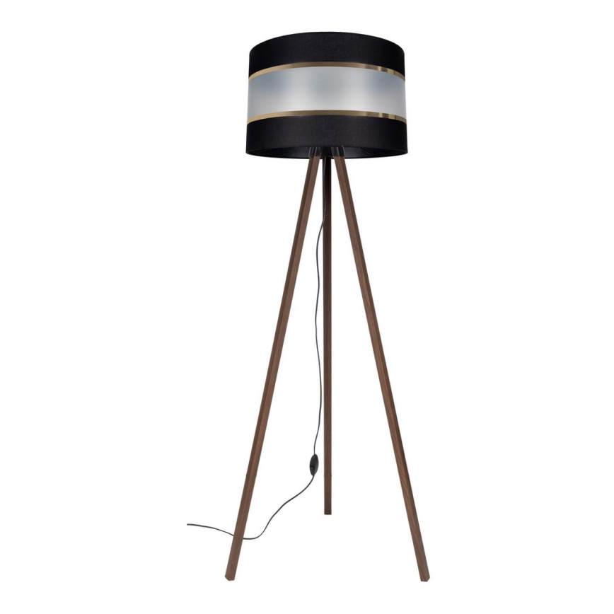 Gulvlampe CORAL 1xE27/60W/230V brun/sort/guld