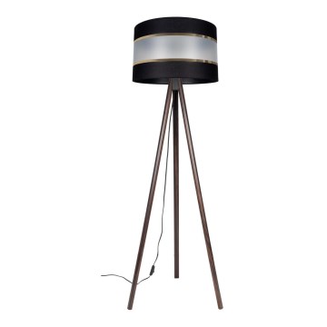 Gulvlampe CORAL 1xE27/60W/230V brun/sort/guldfarvet