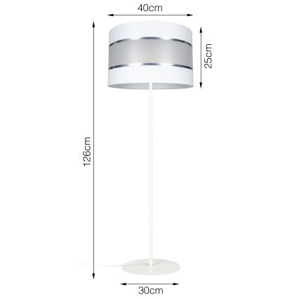 Gulvlampe CORAL 1xE27/60W/230V hvid