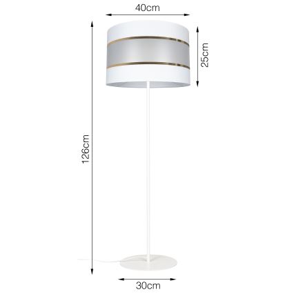 Gulvlampe CORAL 1xE27/60W/230V hvid