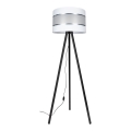 Gulvlampe CORAL 1xE27/60W/230V wenge/hvid/mat krom