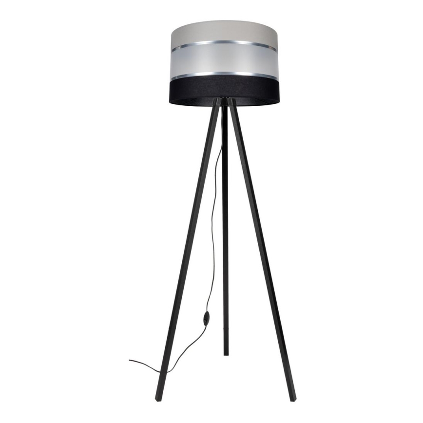 Gulvlampe CORAL 1xE27/60W/230V wenge/sort/grå/mat krom