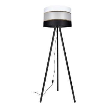Gulvlampe CORAL 1xE27/60W/230V wenge/sort/hvid/guld