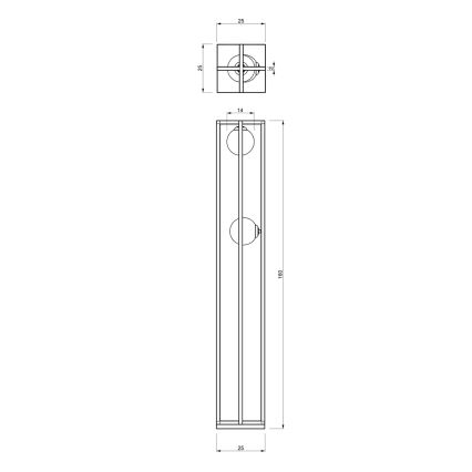 Gulvlampe DIEGO 2xE14/40W/230V sort