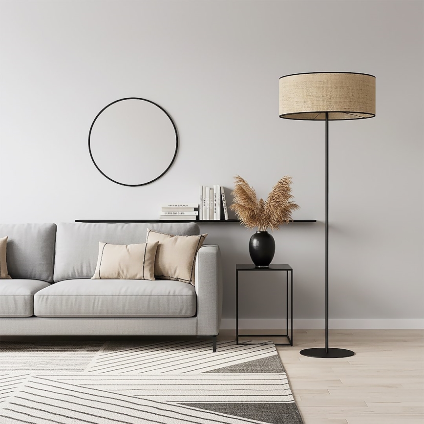 Gulvlampe ECO 1xE27/15W/230V beige/rattan
